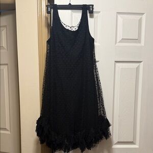 Milly of New York Black Polka Dot Mini Dress